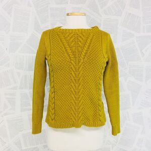 COPY - Mustard Pullover Knit Sweater Mustard Small